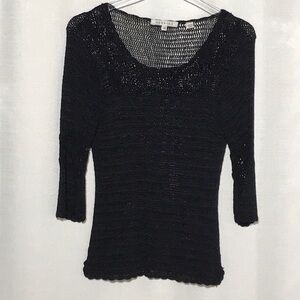 Studio M Black Scoop Neck Sweater